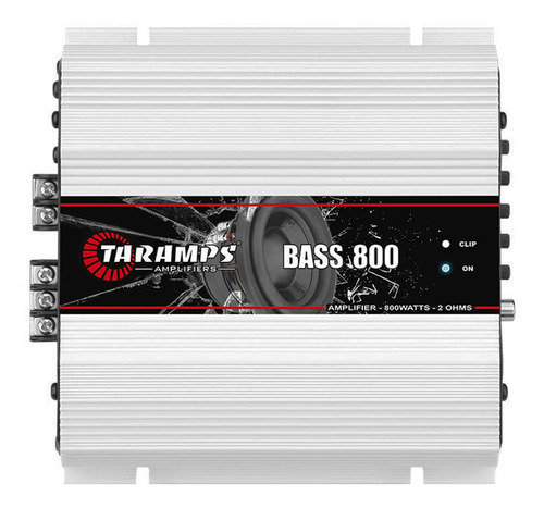 Amplificador de bajo Taramps, 800 W Rms, 1 ohmio, color blanco