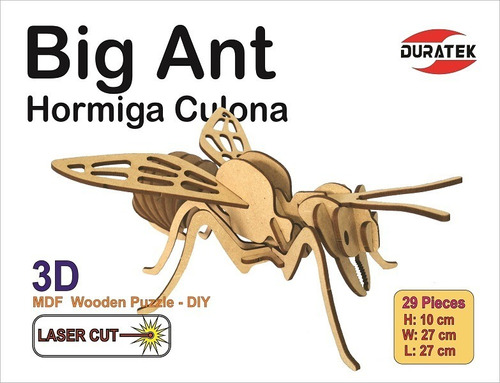Hormiga Culona 3d Juguete Rompecabezas Colección Insectos