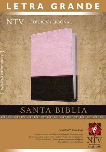 Biblia  Ntv Letra Grande - Rosa/café