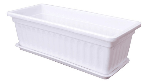 . Macetero Rectangular 17 Pulgadas Con Bandeja, Maceta Para