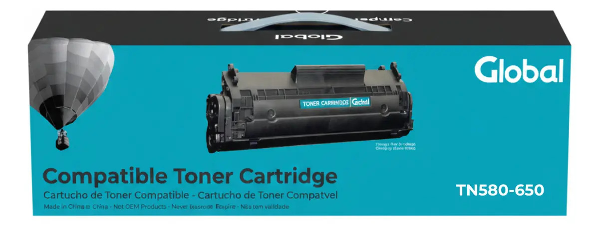 Tóner Alternativo Global Electronics TN580 TN650 Negro para Impresoras Brother