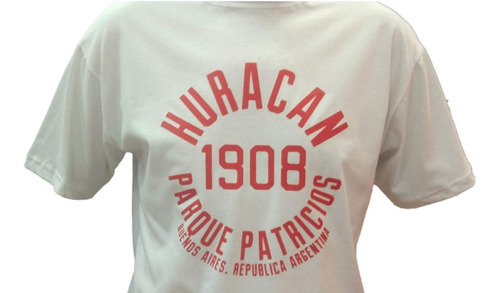 Remera Algodón Huracán Blanca Ng