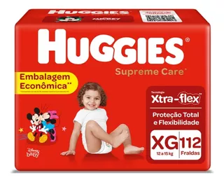 Fralda Huggies Supreme Care Xg 112 U Descartavel Infantil