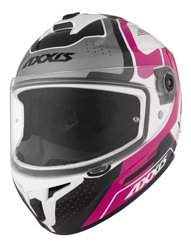 Casco Moto Mujer Axxis Draken Cougar A8 Rosa Brillo Integral