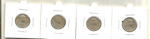 Monedas Josefa Plateadas 1950 4 Piezas