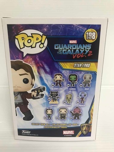 Star-lord 198 Chase Guardianes De La Galaxia Vol 2 Funko Pop
