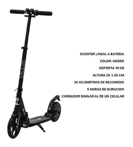 Scooter Eléctrico Ollie Para Adolescentes De 70 Kilos