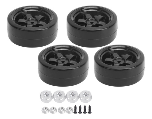 4 Unidades De Neumáticos Antideslizantes De Goma Rc De 63 Mm