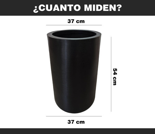 Imagen 7 de 7 de Maceta Minimalista Cilindro Mejor Que Fibra De Vidrio .81