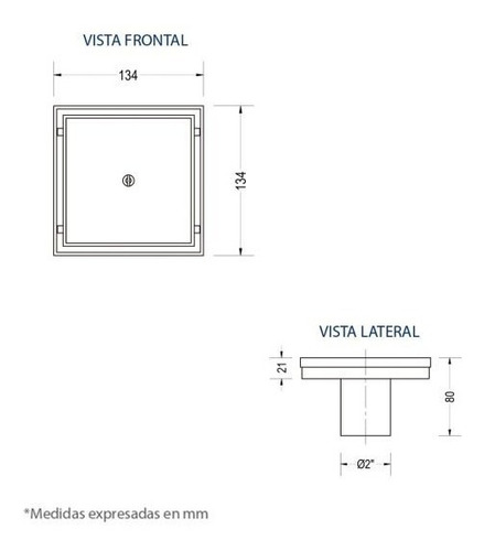 Rejilla Cuadrada Square 13,3 X 13,3 Cms