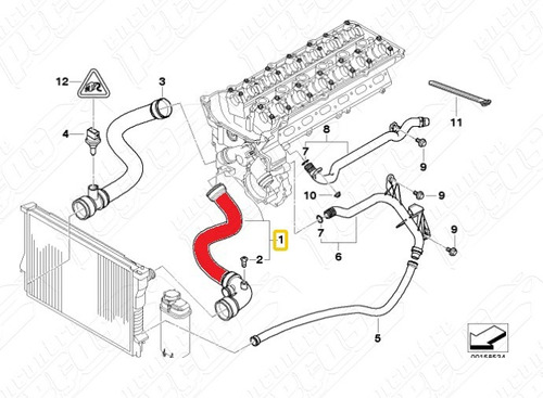 Mangueira Superior Do Radiador Bmw E46 325i 00-05