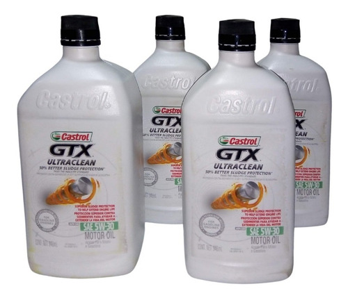 4 Cuartos Aceite Castrol Gtx 5w30 - (946ml Cada Uno)