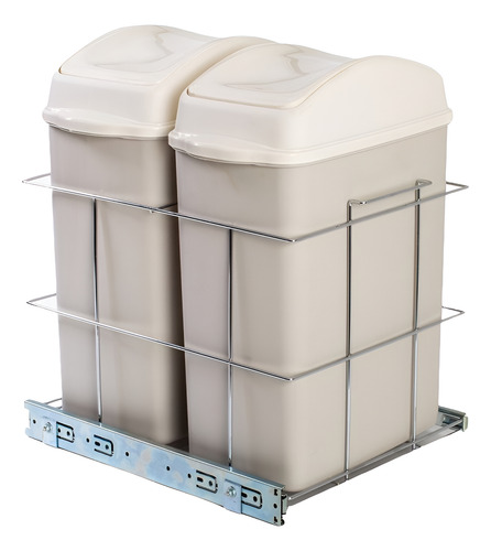Lixeira Dupla Deslizante Embutir Telescópica 20,5 L + 20,5 L