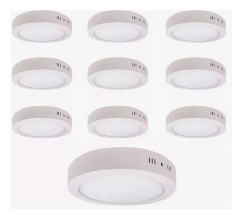 X10 Foco Panel Plafón Led 12w Sobrepuestoredondo Blanco Frio