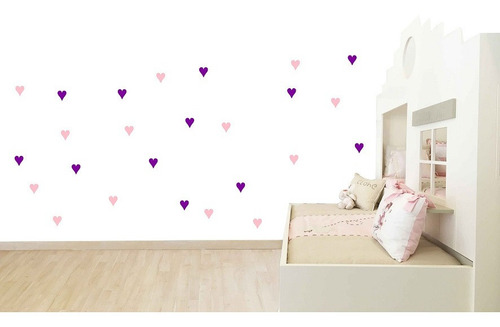 Vinilo Pegotin Pared Corazones