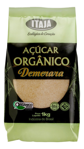 Açúcar Demerara Orgânico Itajá Pacote 1Kg