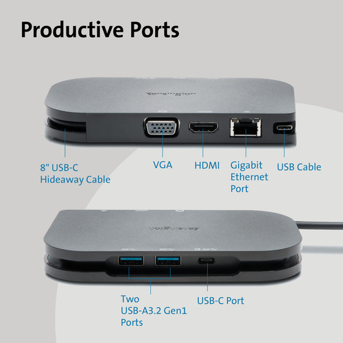 Dock Kensington Sd1610p Para Microsoft Surface Pro 9, 8, 7