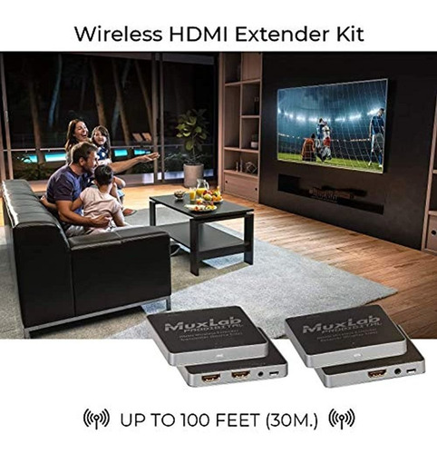 Kit Extensor De Transmisor Y Receptor Hdmi Inalambrico Muxla