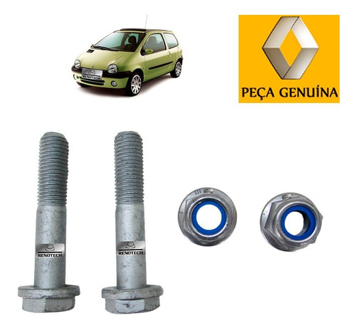 Kit 2 Porca E Parafuso Do Pino Pivo 60x52x10 Twingo 92 A 02