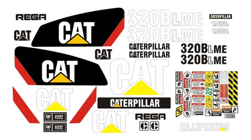 Calcomanías Para Excavadora 320blme Opción 3