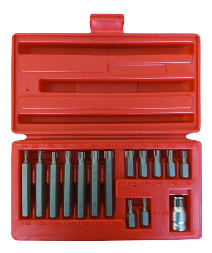 Juego Puntas Torx Cortas Largas 15pzas Eurotech