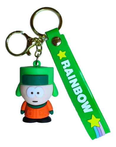 Llavero Goma 3d Pvc + Correa Personaje Kyke De South Park