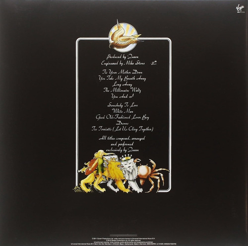 Queen A Day At The Races Vinilo Lp 180 Gramos