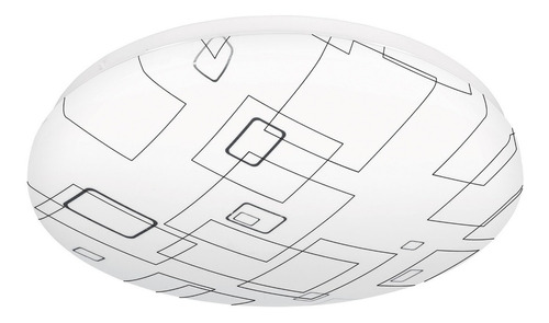 Plafón Redondo Decorativo Cuadros 18 W Led Volteck 43178 Color Blanco