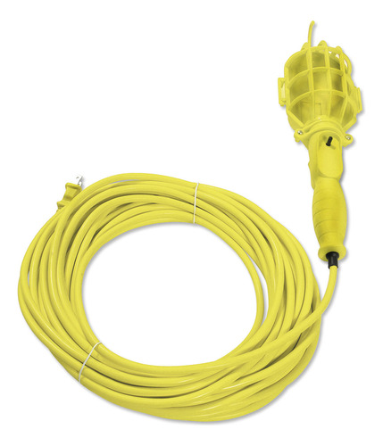 Lámpara De Taller Con Canastilla Plástica, Color Amarillo 15
