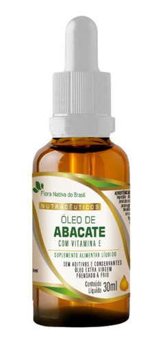 Óleo De Abacate Com Vitamina E Em Gotas 30ml - Flora Nativa