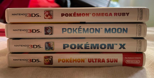 Colección De 4 Juegos De Pokémon Para Nintendo 3ds