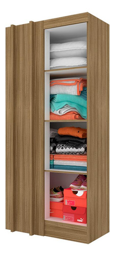 Guarda Roupa Modulado Canto Reto Joker Boreal/branco - M A