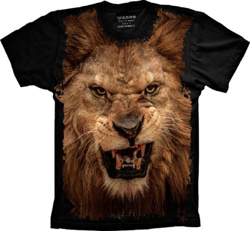 Camiseta Plus Size Leão - Animais