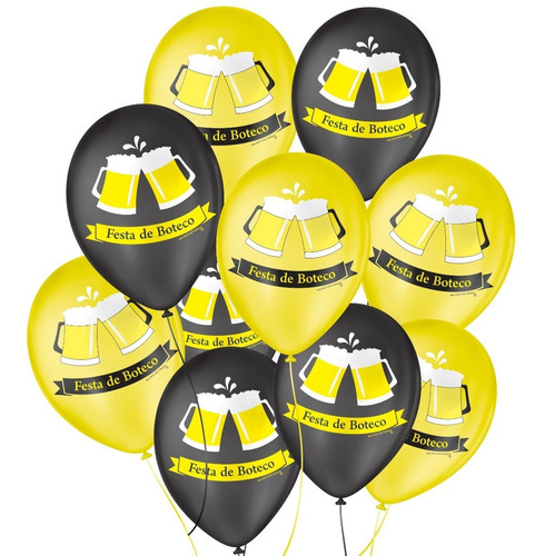 Bexiga Balões Tema Nº 9 Festa De Boteco - 25 Unid
