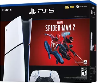 Playstation 5 Slim Digital 1 Tb Bundle Marvel Spiderman 2 Color Blanco