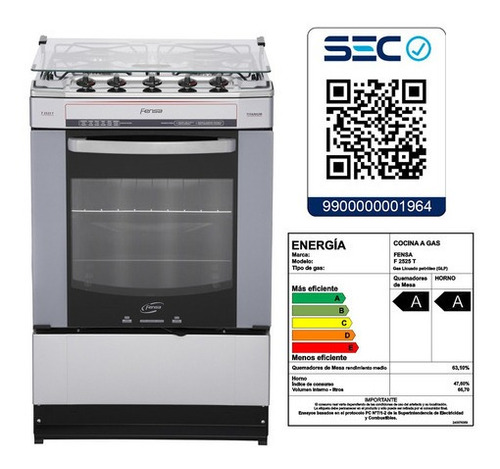 Imagen 6 de 6 de Cocina Fensa 4 Platos F 2525 T Nuevo