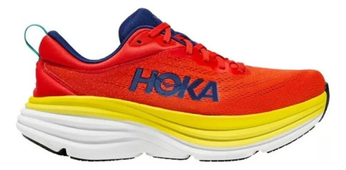 Tenis Running Hoka Bondi 8 Rojo Hombre 1123202rafl