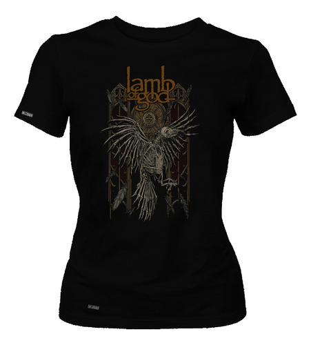 Camiseta Dama Mujer Lamb Of God Rock Metal Banda Dbo2