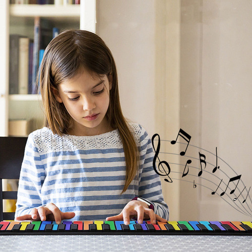 H Piano Enrollable Flexible De 49 Teclas, Teclado Digital