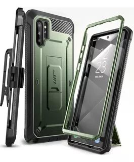 Case Galaxy Note 10 Plus Supcase Militar 360° Con Clip Verde