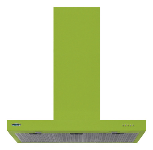 Extractor purificador de cocina Maraldi Slim ac. inox. de pared 900mm x 60mm x 500mm verde manzana 220V