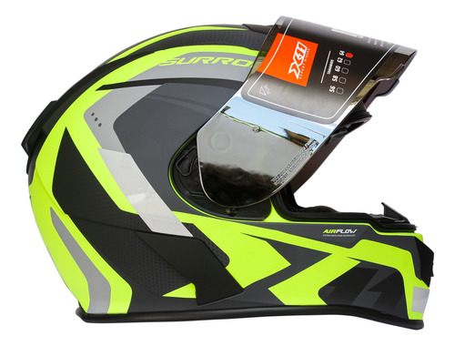 Capacete X11 Pro Preto Fosco Neon + Óculos Solar Vis. Extra