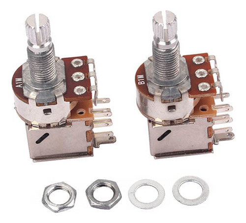 Potenciómetro De Eje Dividido B1m, Accesorio Para Guitarra,