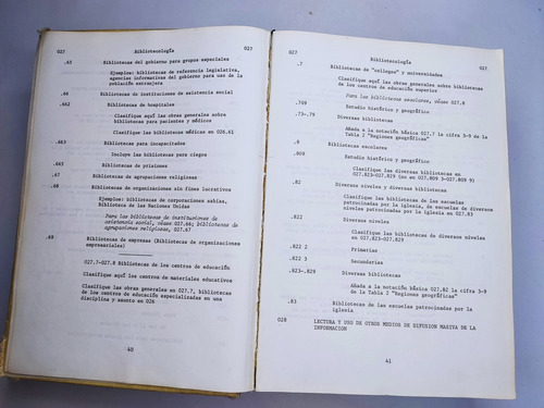 Libro Sistema De Clasificacion Decimal Dewey Lehnus 185o7 (Usado)