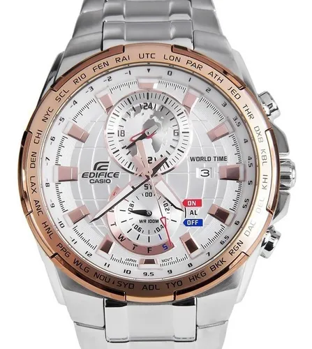 Reloj Casio Edifice Efr 550d Fondo Blanco Caballero Garantia