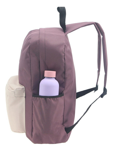 Mochila Influencer 17 Lisa (1401) - S+w Color Bordo-crema Diseño De La Tela Liso