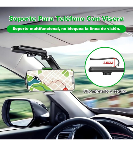 .s Soporte Teléfono Porta Celular 360° Carro Brazo Ajustable