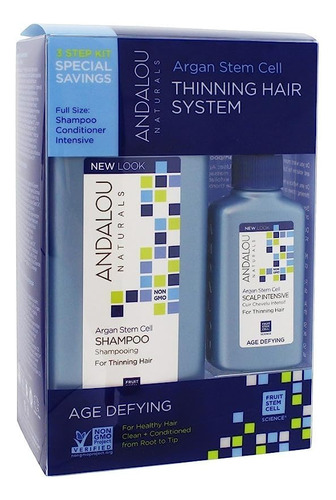 Andalou Naturals Age Defying Hair Thinning Treatment System,