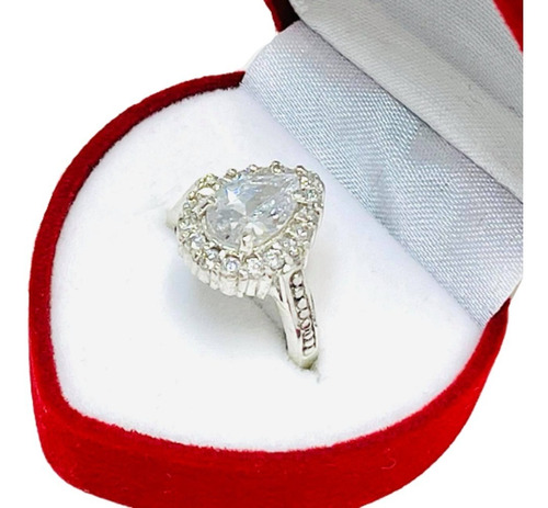 Anillo Compromiso Princesa Diana Plata925 Ideal Mujer Ap 243