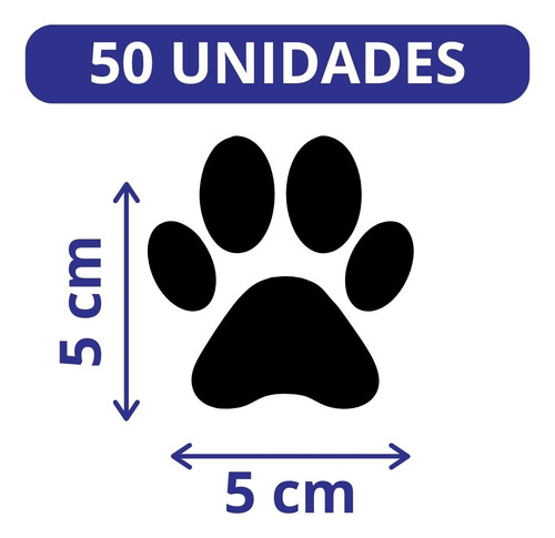 Adesivo Patinhas Parede Decorativo Cartela Com 50 Patinhas